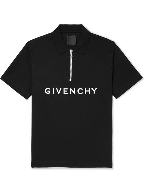 givenchy cotton piqué polo shirt|Givenchy shirt prices.